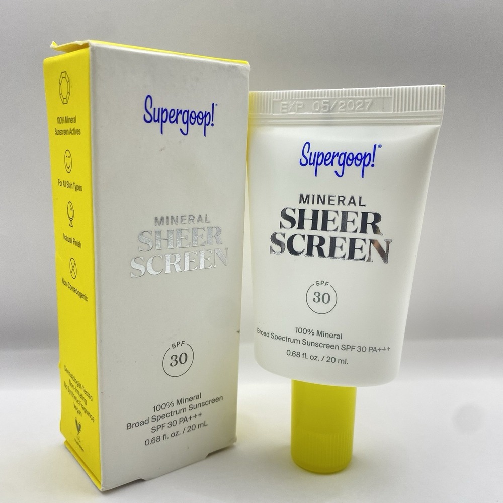 Supergoop Mineral Sheer Screen Sunscreen SPF30 0.68 fl. oz. / 20mL EXP: 05/2027